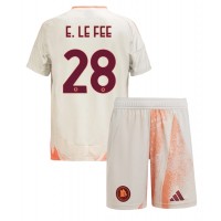 Echipament fotbal AS Roma Enzo Le Fee #28 Tricou Deplasare 2024-25 pentru copii maneca scurta (+ Pantaloni scurti)